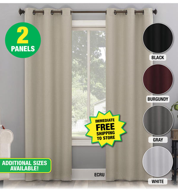 74"W x 84"L Curtain Panels-Free Shipping to Store!