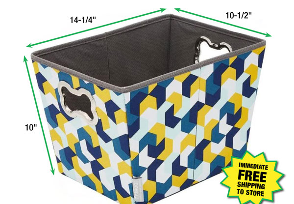 Frisco® Geometric Collapsible Pet Toy Bin - Free Shipping To Store!