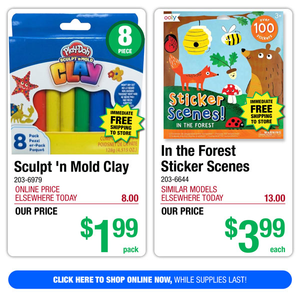 Sculpt 'n Mold Clay - ONLY $1.99! In the Forest Sticker Scenes - ONLY $3.99!