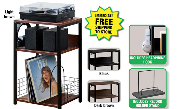 VinylVista™ Record Player Stand - Free Shipping To Store!