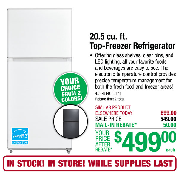 20.5 cu. ft. Top-Freezer Refrigerator