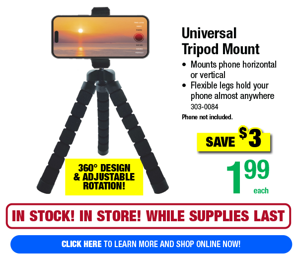 Universal Tripod Mount ONLY $1.99