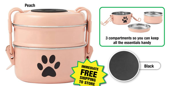 Frisco® Stainless Steel Travel Pet Feeder Bowl - Free Shipping To Store! 