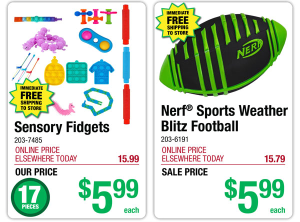 Sensory Fidgets - ONLY $5.99! Nerf® Sports Weather Blitz Football - ONLY $5.99!