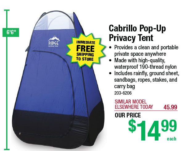 Cabrillo Pop-Up Privacy Tent