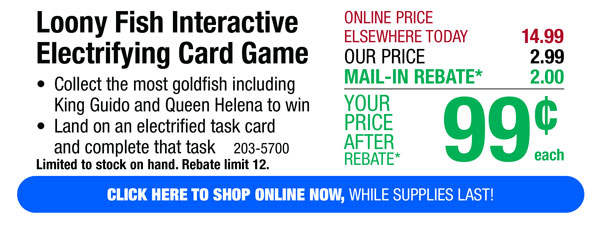 Loony Fish Interactive Electrifying Card Game - ONLY 99¢ After Rebate*!