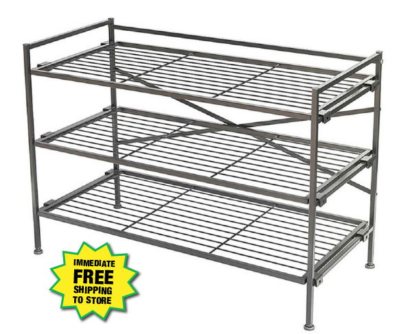 Squared Away® 3-Tier Stackable Shoe Rack