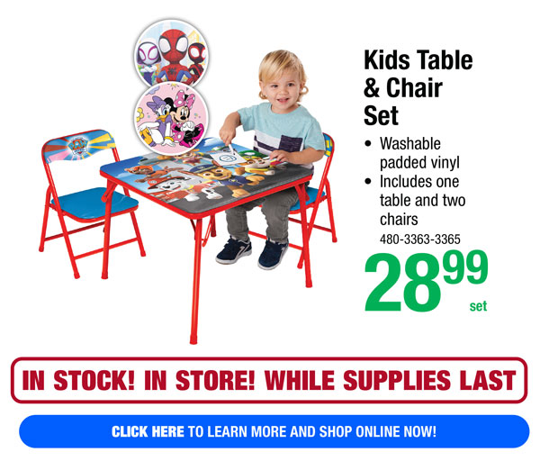 Kids Table & Chair Set