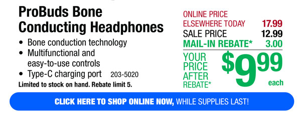 ProBuds Bone Conducting Headphones - ONLY $9.99 After Rebate*!