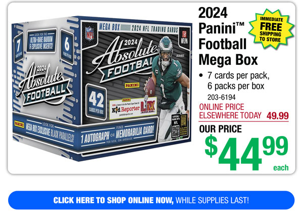 2024 Panini™ Football Mega Box - ONLY $44.99!