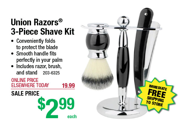 Union Razors® 3-Piece Shave Kit