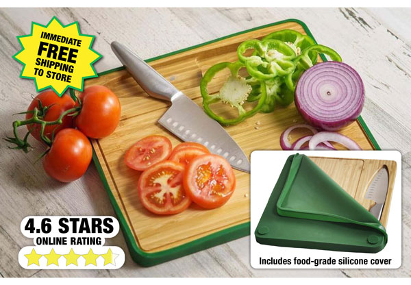 Travel Cutting Board with Knife - Free Shipping To Store!