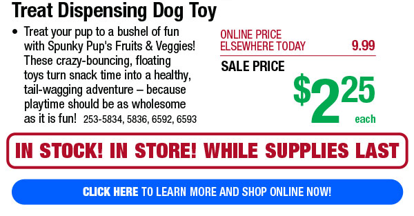 Treat Dispensing Dog Toy - Click Here!