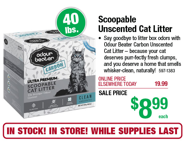 Scoopable Unscented Cat Litter