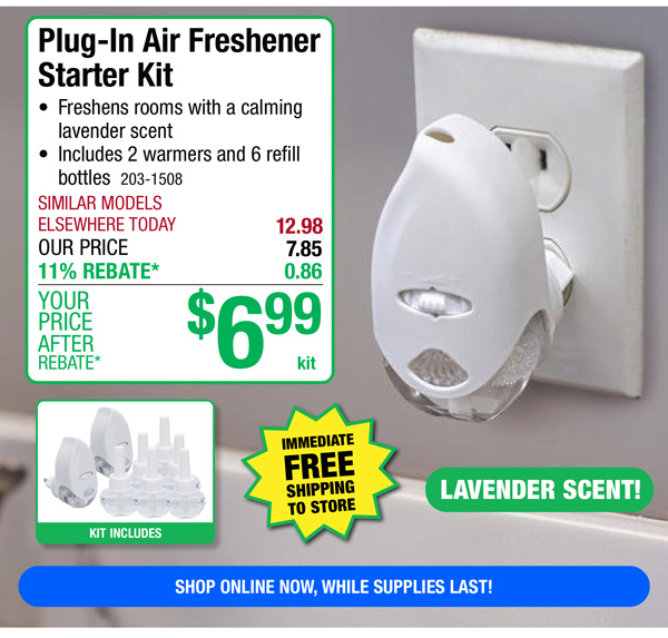 Plug-In Air Freshener Starter Kit-ONLY $6.99 After Rebate*!