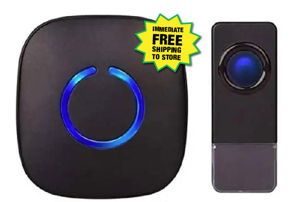 SadoTech Black Wireless Doorbell with Ringer