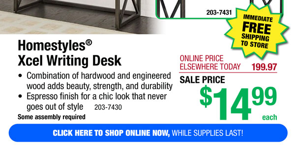 Homestyles® Xcel Writing Desk - ONLY $14.99!