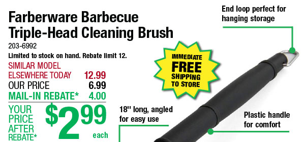 Farberware Barbecue Triple-Head Cleaning Brush