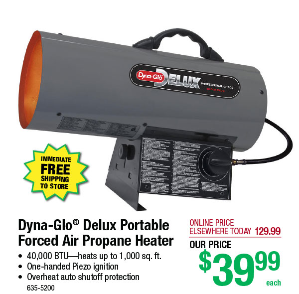 Dyna-Glo® Delux Portable Forced Air Propane Heater