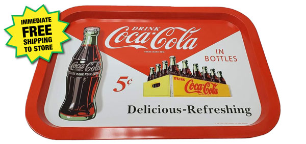 Coca-Cola® Rectangular Tin Tray - Free Shipping To Store!