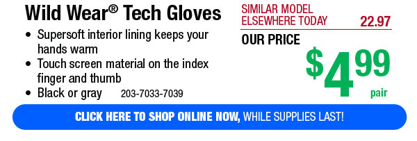 Wild Wear® Tech Gloves - Free Shipping To Store!