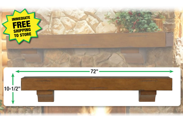 Shenandoah Distressed Fireplace Mantel - Free Shipping To Store!