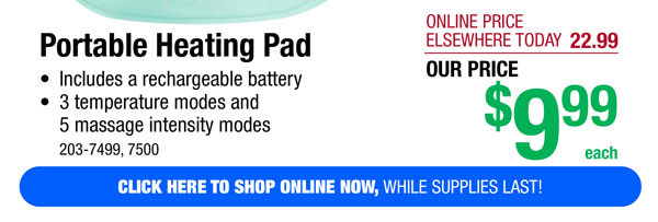 Portable Heating Pad - ONLY $9.99!