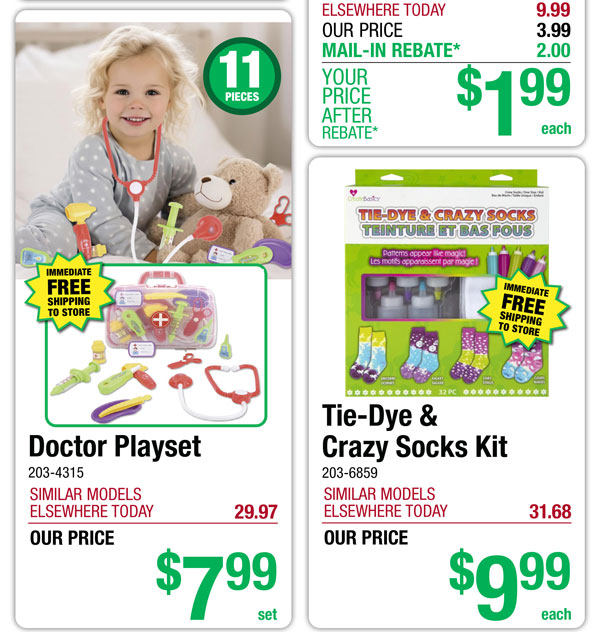 Doctor Playset - ONLY $7.99! Tie-Dye & Crazy Socks Ki t- ONLY $9.99!