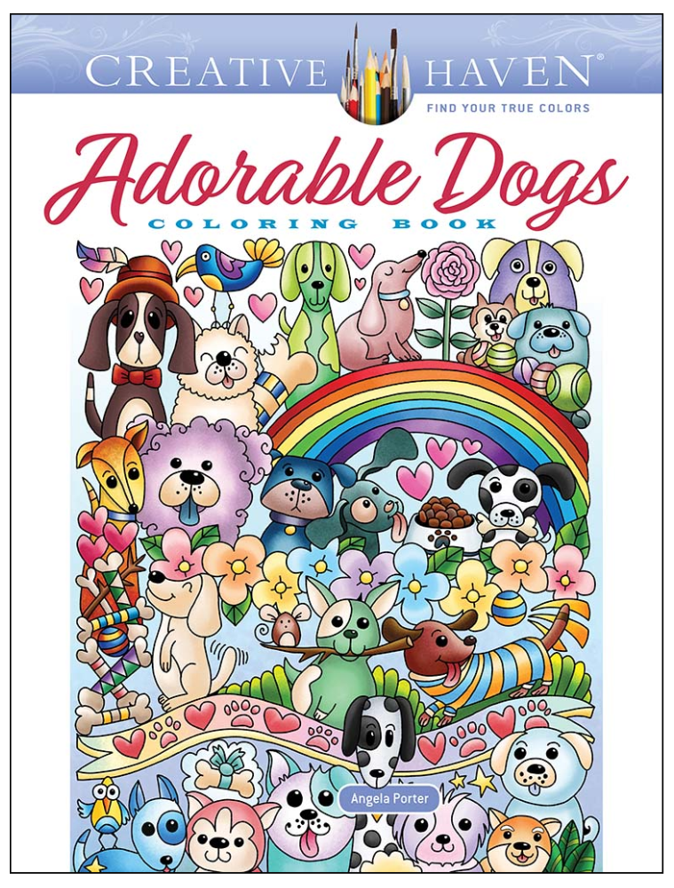 Creative Haven Adorable Dogs Coloring Book