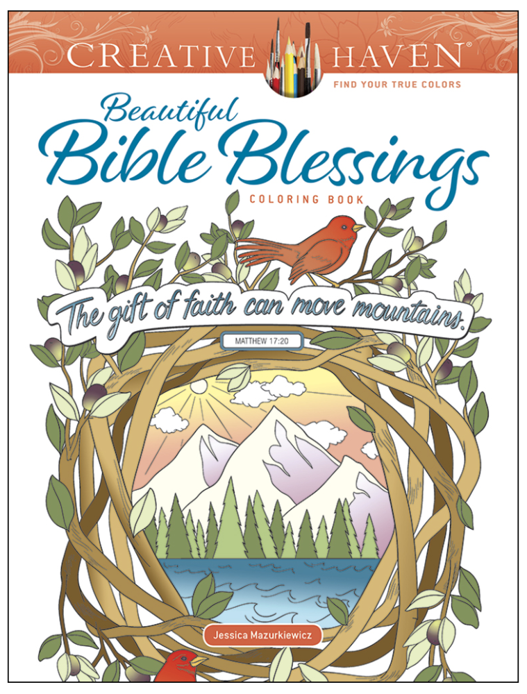 Creative Haven Beautiful Bible Blessings Coloring Book