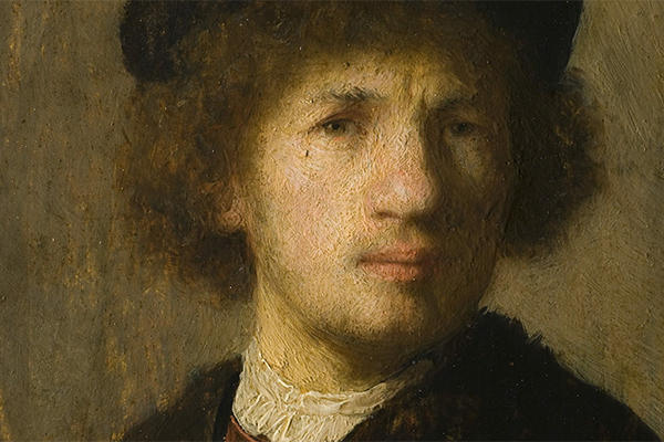 Rembrandt Harmensz. van Rijn. Self-Portrait (detail), 1630. Gift 1956 Nationalmusei Vänner, National Museum, Stockholm