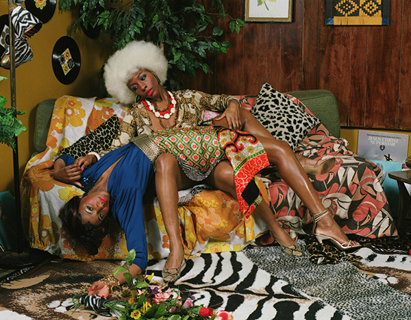 Mickalene Thomas. La leçon d’amour, 2008. © 2024 Mickalene Thomas